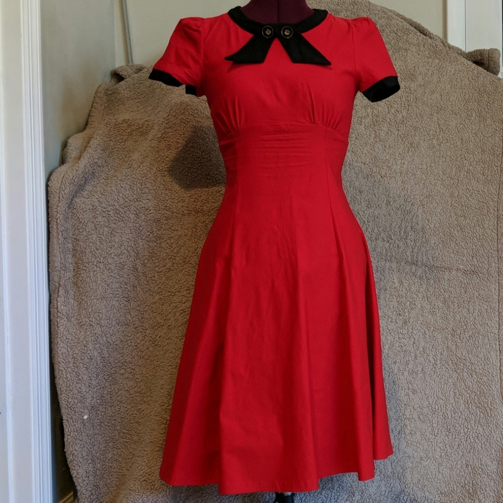 Red Pin-up style Evening Dress